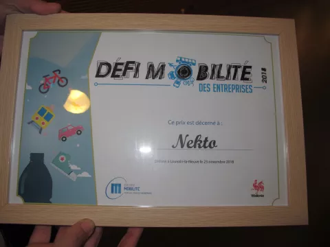 Nekto remporte le Défi Mobilité des Entreprises 2018 !