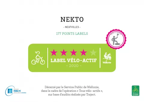 Nekto remporte une étoile en plus au label "Tous vélo-actifs"