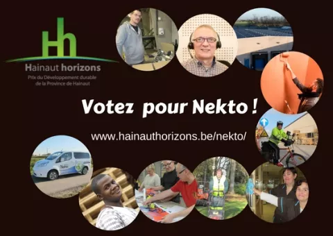Soutenez Nekto pour le Prix du Développement durable du Hainaut 2018