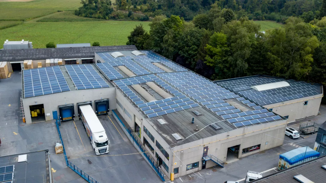 vue aérienne hall emballage